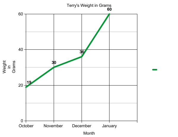 Graph of terrapin weight.