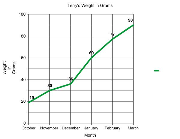 Graph of terrapin weight.