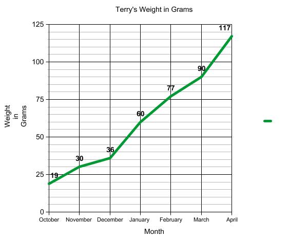Graph of terrapin weight.